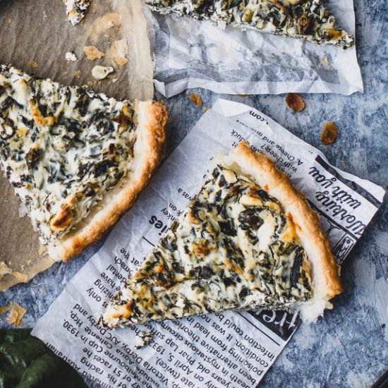 Goats Cheese and Spinach Tart