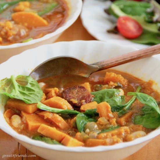 Spicy and Sweet Potato Soup