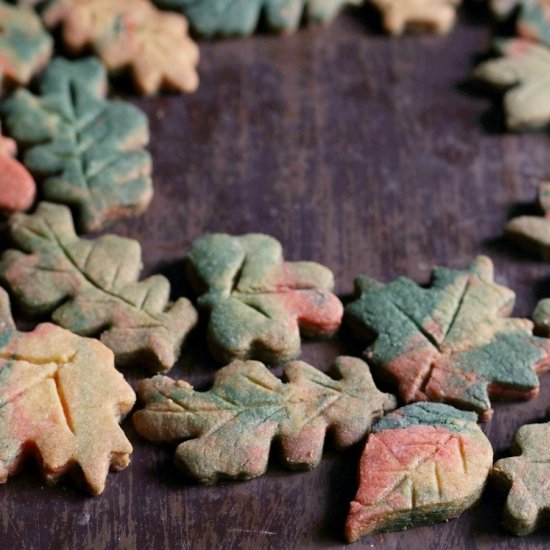 Spiced Shortbread Leaf Cookies