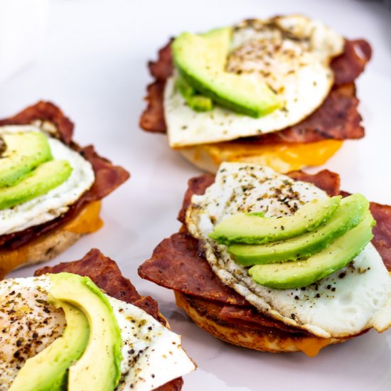 Avocado Breakfast Bagels