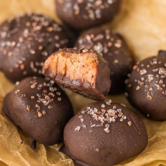 Chocolate Tahini Truffles