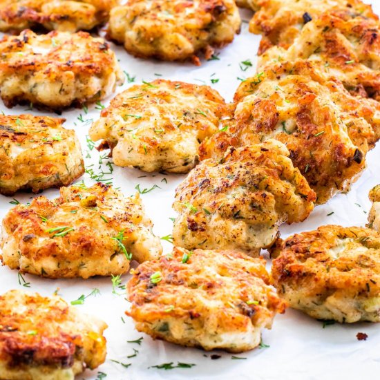 Cheesy Chicken Fritters