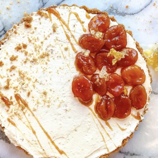 Mascarpone Honeycomb Apricot Tart