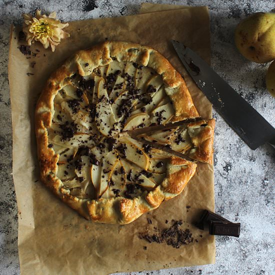 Rustic pear galette