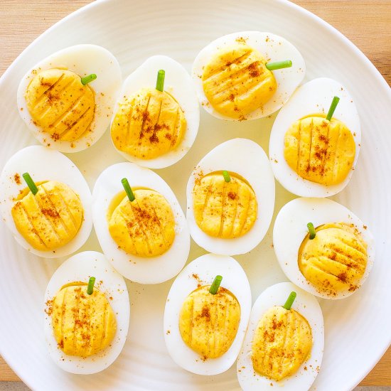 ‘Pumpkin’ Halloween Deviled Eggs