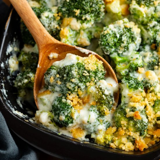 Cheesy Baked Broccoli