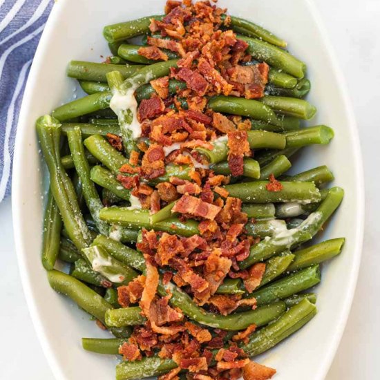 Green Beans with Butter and Bacon