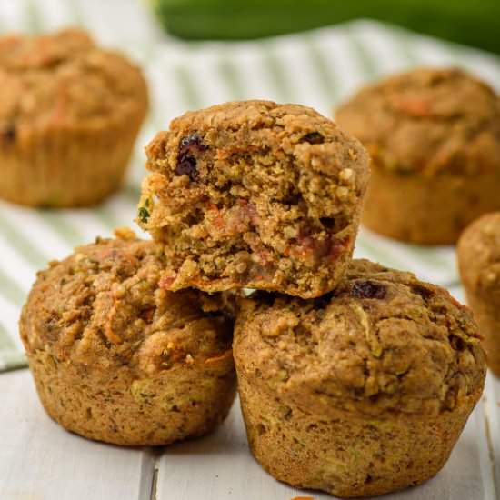 Carrot Cake Zucchini Muffins