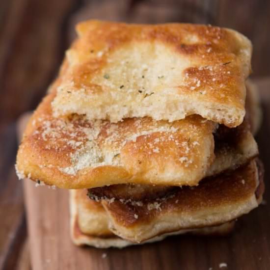 EASY GARLIC PARMESAN FRY BREAD