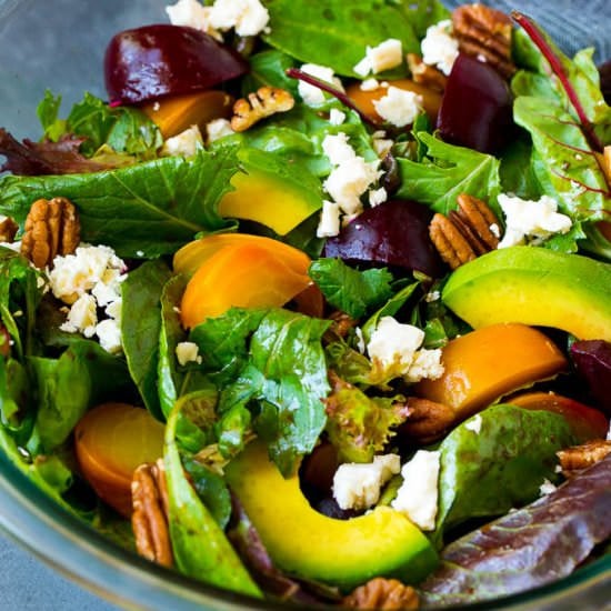 Beet Salad with Avocado and Feta