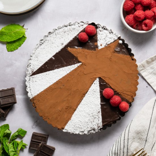 Dairy-Free Chocolate Raspberry Tart