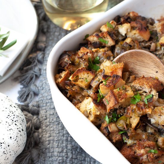 Apple, Leek and Mushroom Stuffing