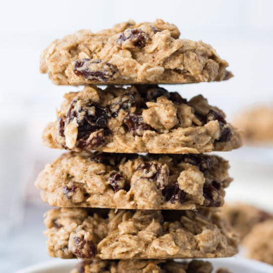 Vegan & GF Oatmeal Raisin Cookies