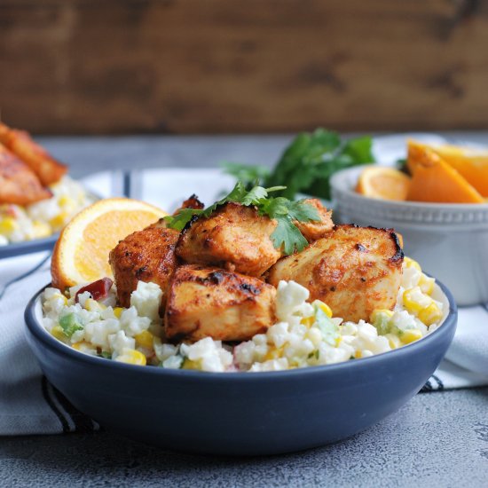 Orange Chicken, Mex Street Corn