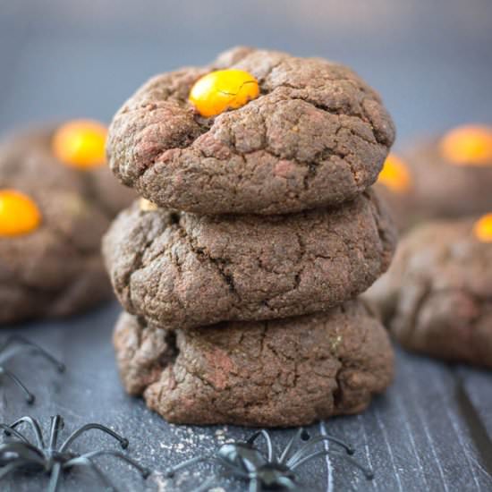 Dark Chocolate Halloween Cookies