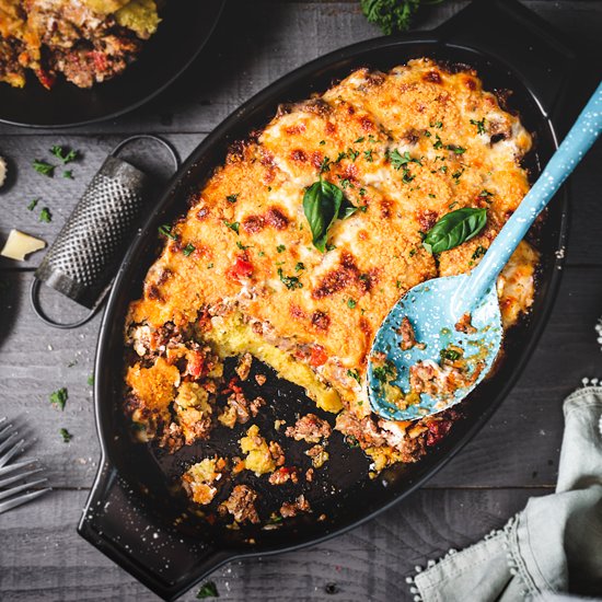 Slavonian Polenta Beef Casserole