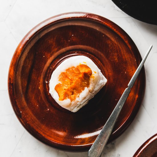 kabocha pumpkin daifuku mochi