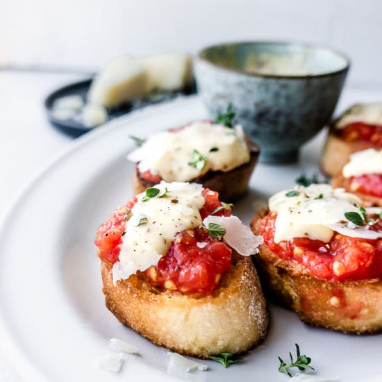 Pan Con Tomate with Anchovy Aioli