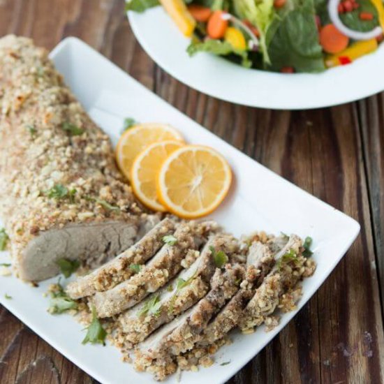 ALMOND CRUSTED PORK TENDERLOIN