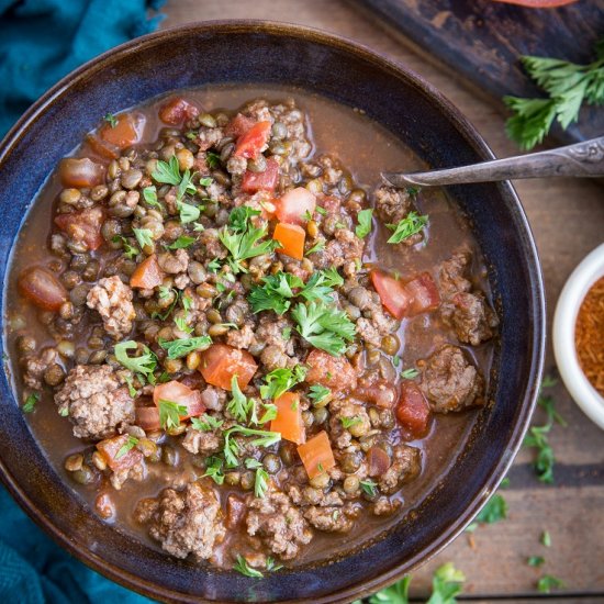 Beef and Lentil Chili