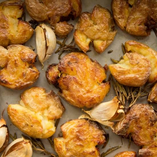 EXTRA Crispy Smashed Potatoes