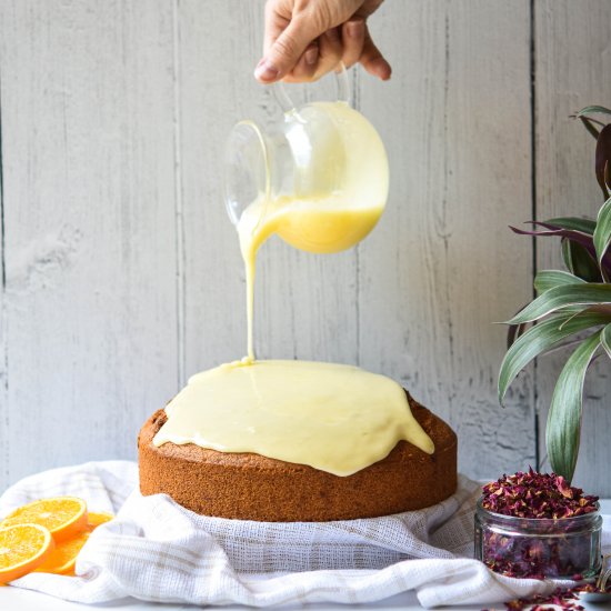 Orange Cardamom Polenta Cake