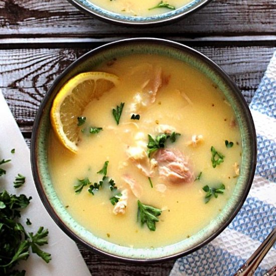 Chicken Lemon Rice Soup