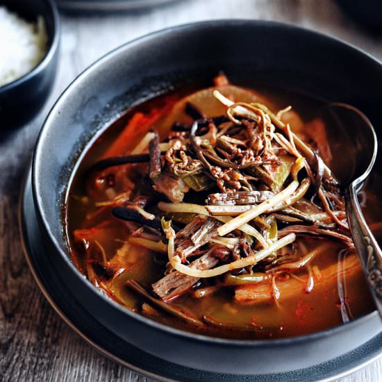 Yukgaejang (Korean Spicy Beef Soup)