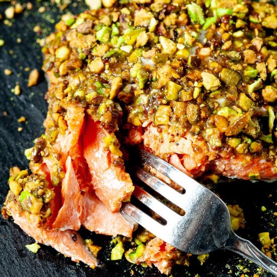 pistachio crusted salmon