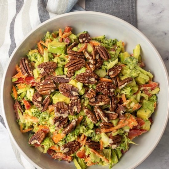 BROCCOLI SLAW WITH AVOCADO MAYO