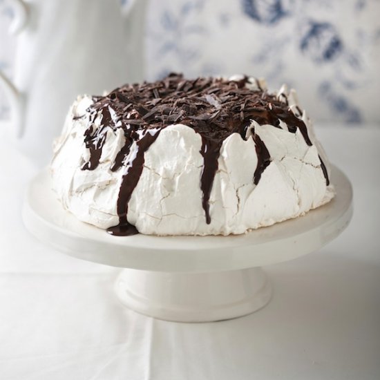 Coconut and Chocolate Pavlova