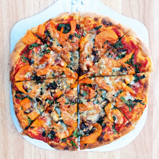 Roasted Pumpkin and Kale Pizza