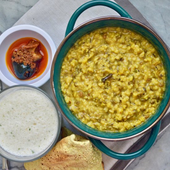 SPICY CRACKED WHEAT/LENTIL PORRIDGE