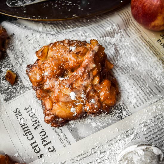 Glazed Cinnamon Apple Fritters