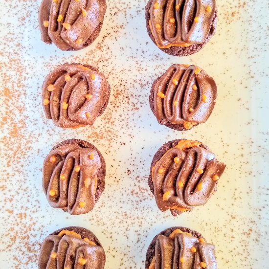 Pumpkin Brownie Bites