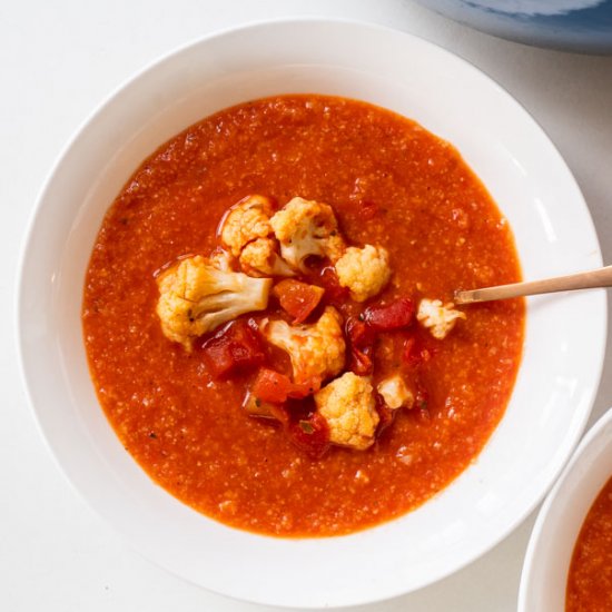 Tomato Soup with Cauliflower