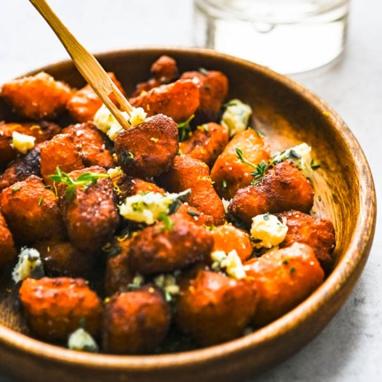 Crispy Fried Sweet Potato Gnocchi &