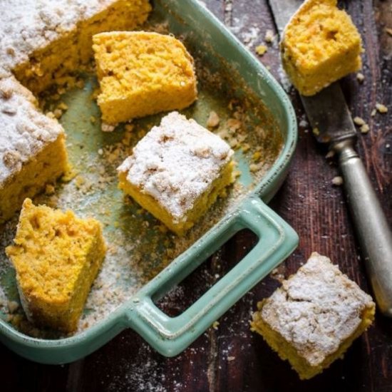 Fragrant pumpkin-walnut cake