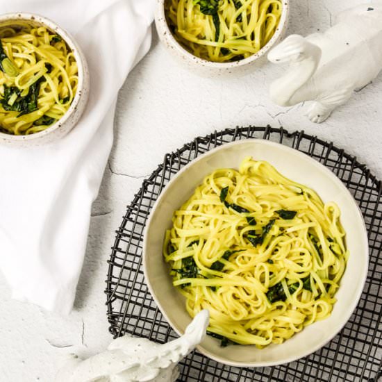 Coconut turmeric noodles