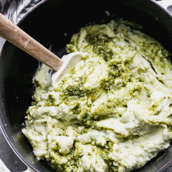 Pesto Mashed Potatoes