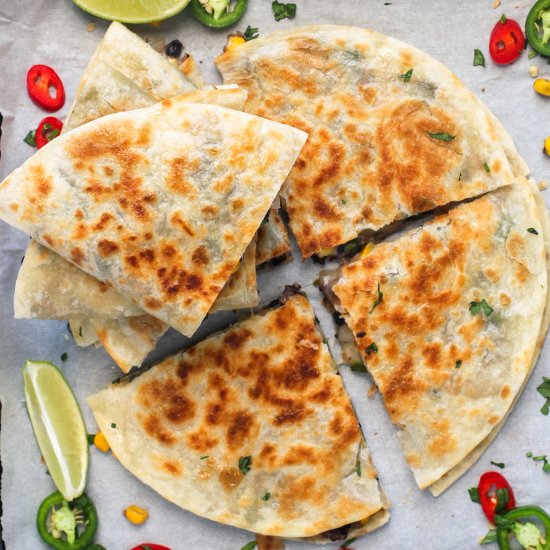 Black Bean and Corn Quesadillas