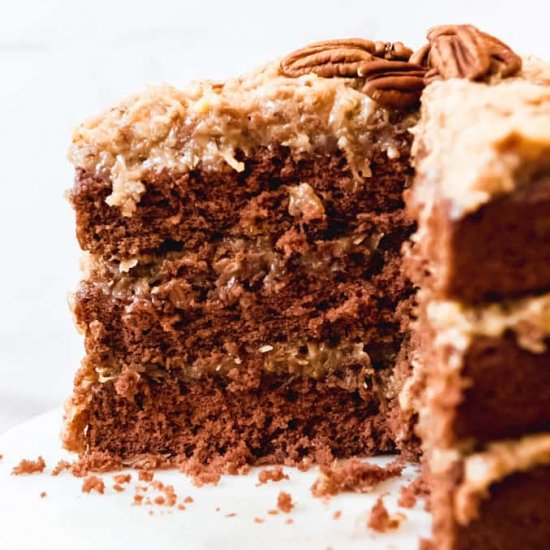 HOMEMADE GERMAN CHOCOLATE CAKE