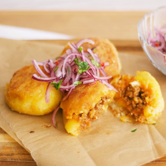 Peruvian Stuffed Potatoes