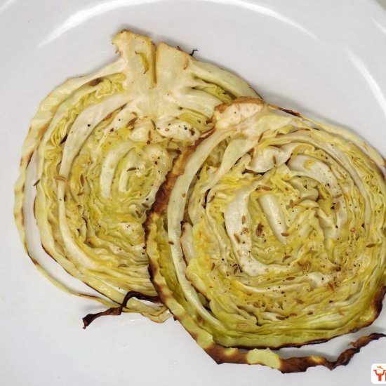 Roasted Cabbage with Fennel