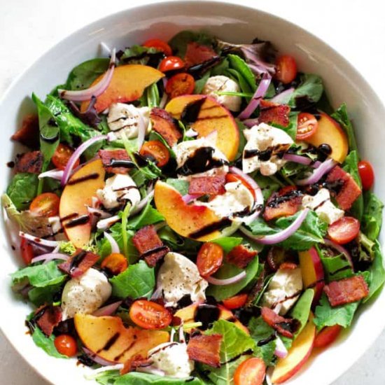 Peach Burrata Salad