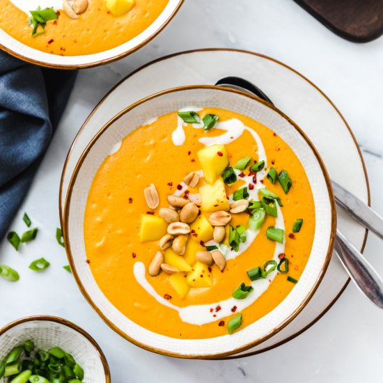 Vegan Thai Mango-Peanut Soup