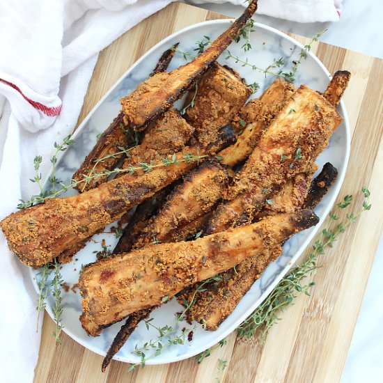 Roasted Parsnips with Parmesan