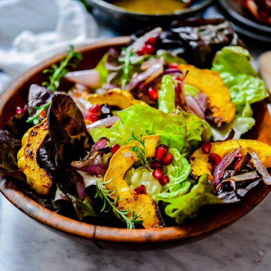 Roasted Squash, Red Onion Salad