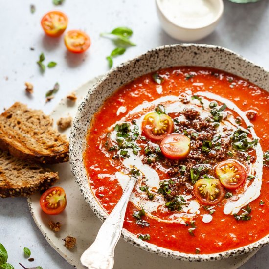 Roasted Peppers and Tomato Soup