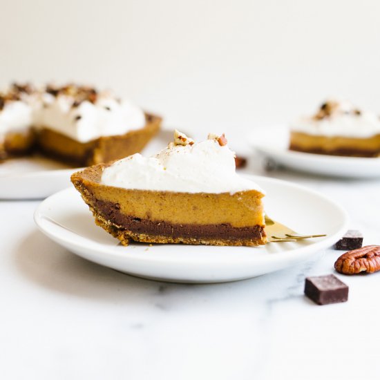 Black Bottom Pumpkin Pie